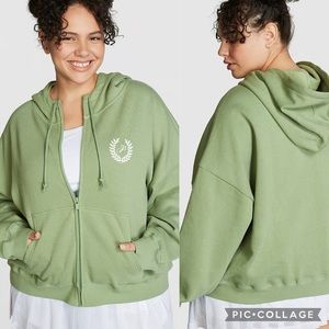 PINK Everyday Fleece Relaxed Full-Zip Hoodie